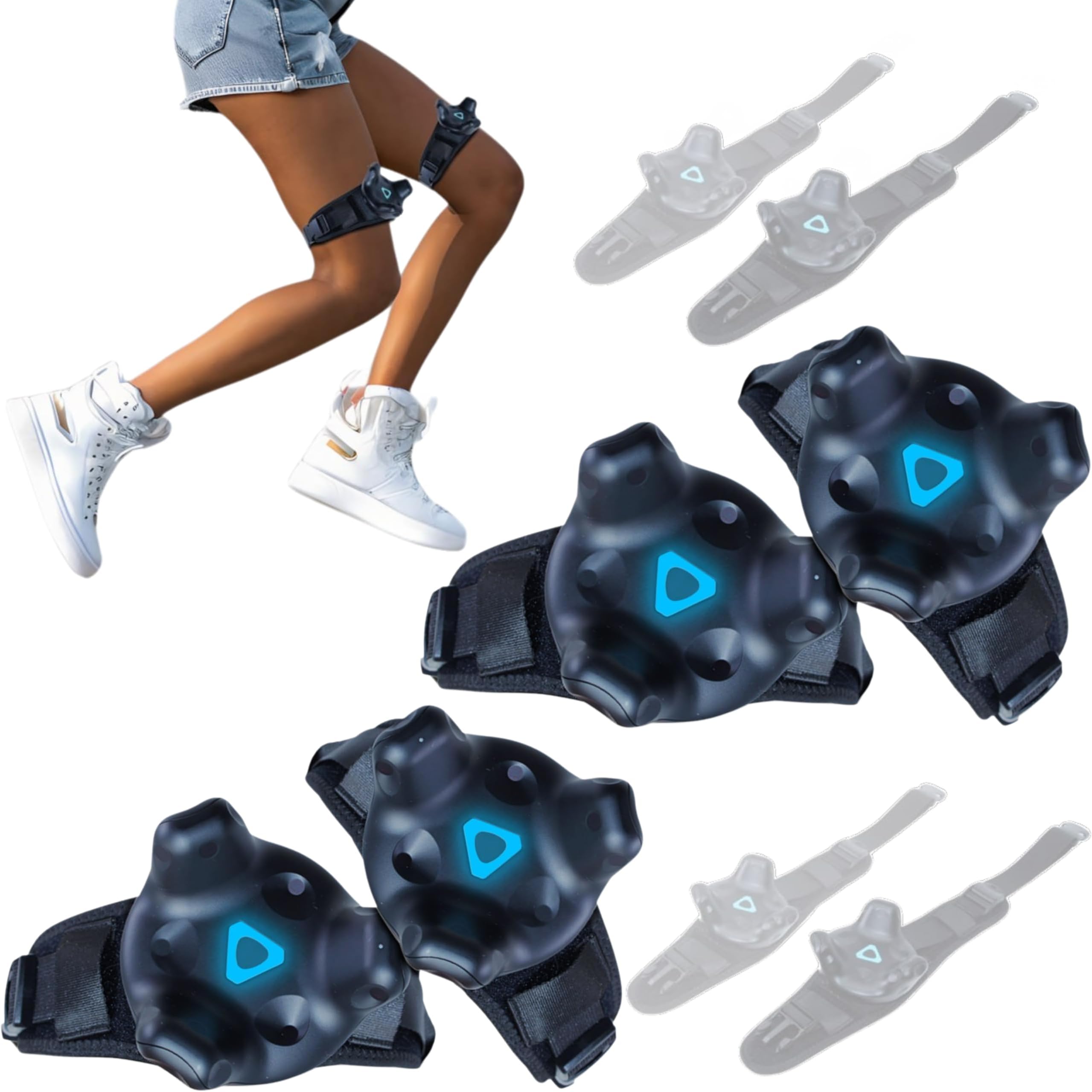 Skywin Vive Tracker Straps for HTC Vive, 3.0, 2.0, and Ultimate Trackers, 2 Pack Leg Strap, Secure and Comfortable Full Body Tracking (Trackers Not Included)