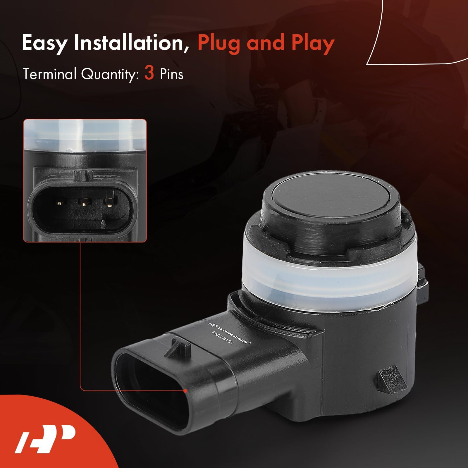 A-Premium 4-PC Reverse Backup Parking Assist Sensor Compatible with Ram & Jeep Models - 1500 2019-2022, 2500, 3500, 2019-2023, 4500, 5500, 2018-2022, Wrangler, Gladiator, 2020-2023