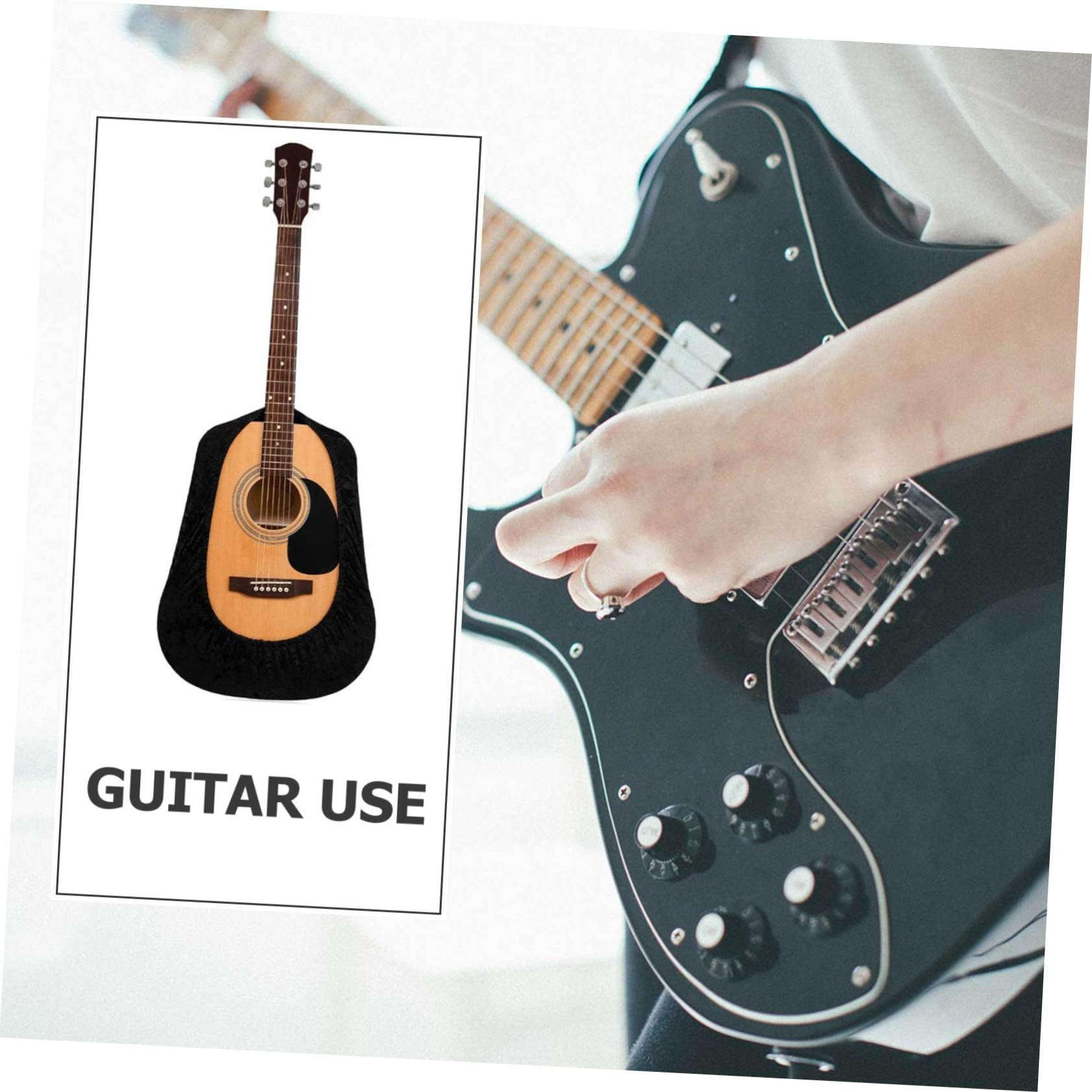 Mikinona Funda Protectora para Guitarra de Material Lint Negro, Diseño Simple y Elegante, Resistente al Polvo y Suciedad, Adecuado para Uso Diario y Protección Segura