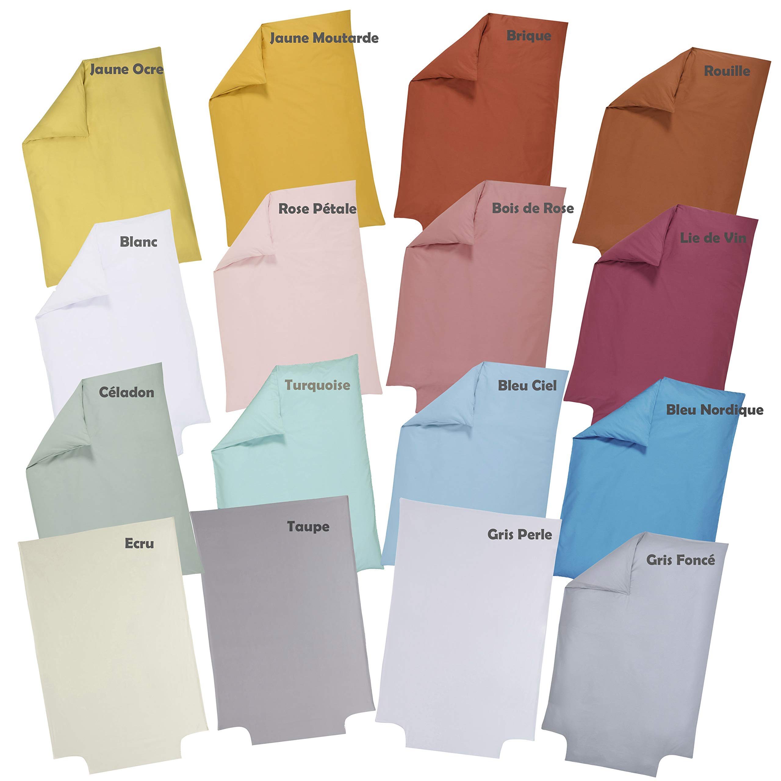 P'tit Basile - Copripiumino per bambini 75 x 120 cm o 80 x 120 cm - 100% cotone biologico - rosa cipria - Certificato senza sostanze chimiche o nocive - Lettino culla 60x120 70x140