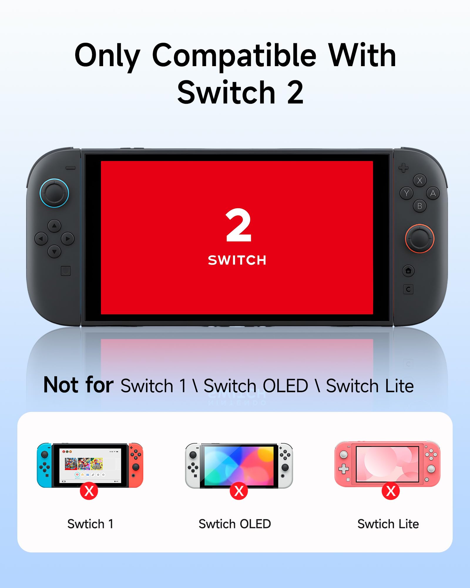 EasySMX Étui de transport pour Nintendo Switch – Ensemble d'accessoires de grand volume, 1 protecteur d'écran, 1 coque de protection Joy-Con, 2 paires de poignées en silicone | Plus durable