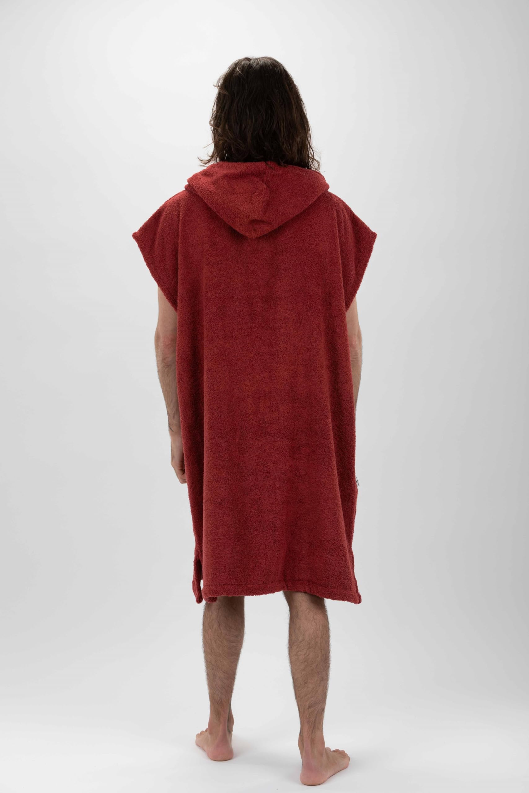 Surf Poncho Peignoir de bain polyvalent sans manches avec capuche et poche avant, en coton premium, idéal pour le surf, la natation, le camping et les sports de plein air Unisexe Taille