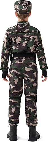 Miniatura 5 de Spooktacular Creations Disfraz del ejército para niños, disfraz militar para niños, disfraz de las fuerzas especiales de camuflaje para niños,