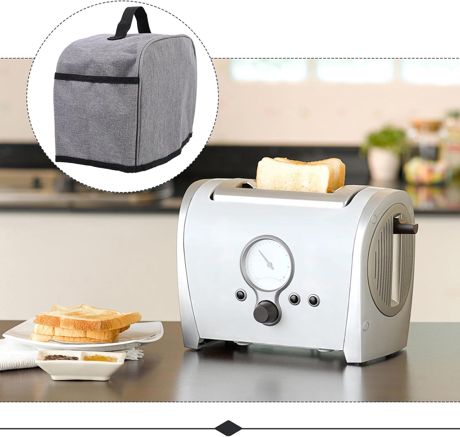 Thick Polyester Bread Machine Cover Toast Maker Dust Cover Reusable Toaster Protector