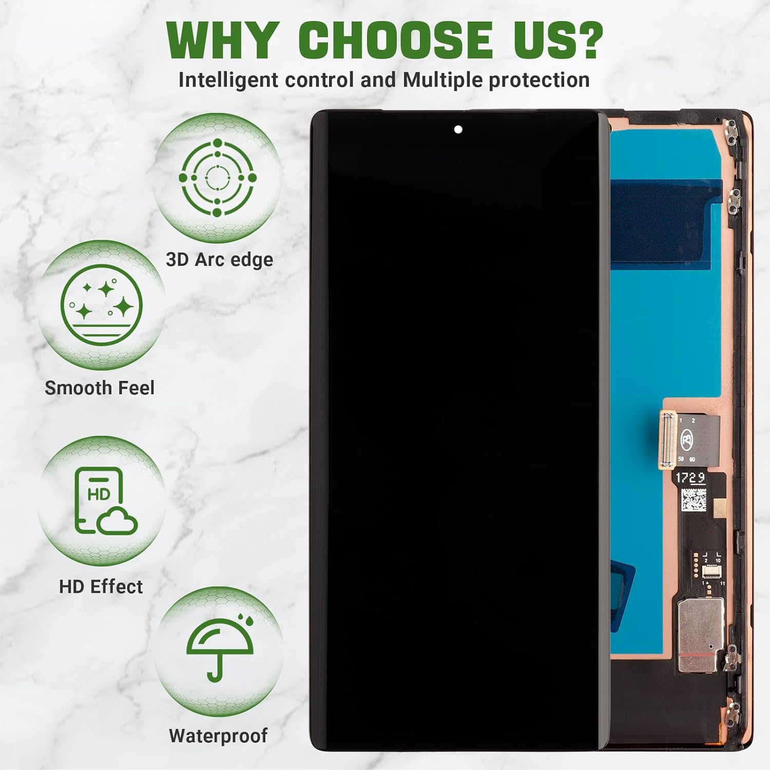 [Support Fingerprint Function] SWARK New OLED Display for Pixel 6 Pro G8VOU GLUOG 6.7" LCD Display digitizer Touch Screen Assembly with Repair Part Tools with Upgraded Repair Tools Kit