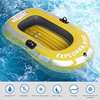 Vista 8 de Balsas inflables de PVC Kayak Canoa 1 persona Remo Aire Barco Pesca Buceo a la deriva