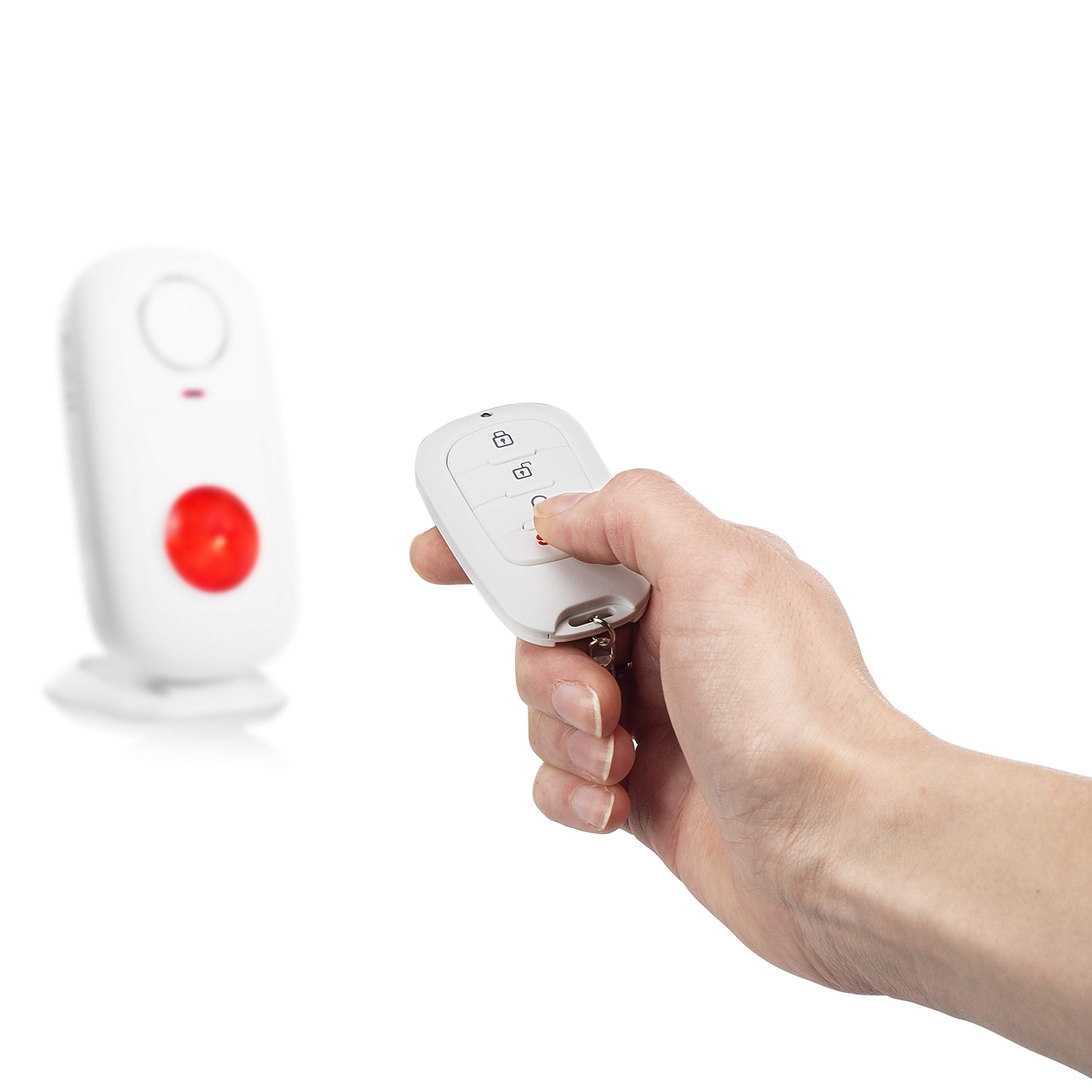 Smartwares SMA-49050 Alarmanlage mit integriertem und drahtlosem Bewegungsmelder/Durchgangsfunktion – 100 dB