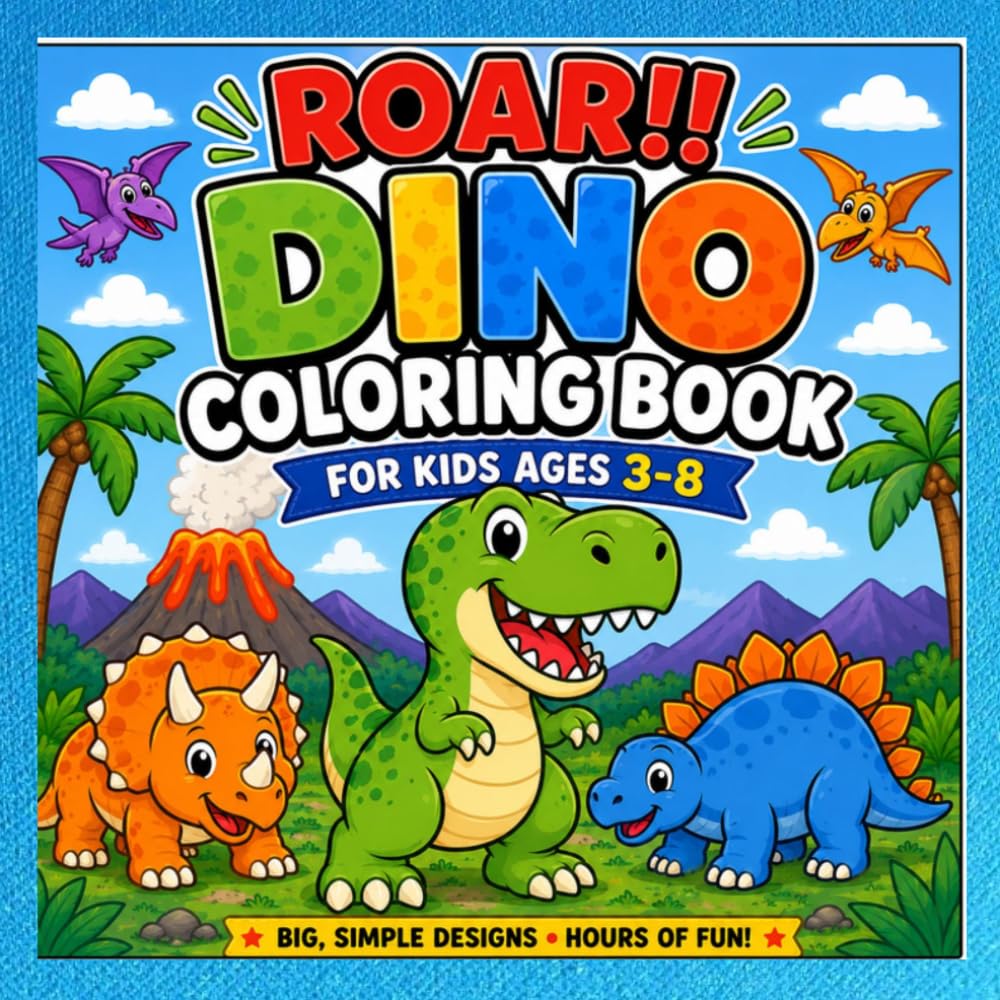 ROAR! DINO COLORING BOOK
