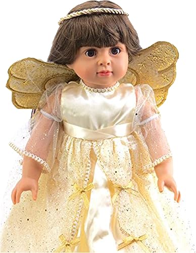 Miniatura 3 de American Fashion World Traje de ángel de Navidad para muñecas de 18 pulgadas | Calidad premium y diseño moderno | Ropa de muñecas para marcas