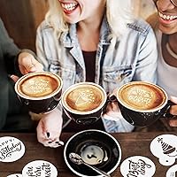 Vista 7 de 20 piezas de plantillas de galletas para cumpleaños, plantillas de galletas para decorar para cumpleaños, moldes reutilizables para pastel de café