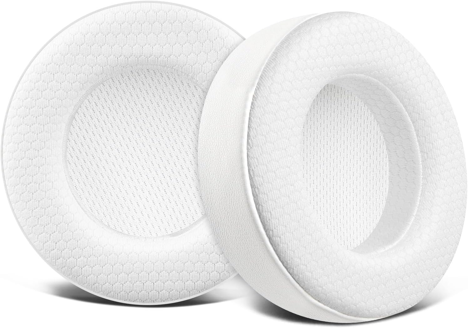 SOULWIT Ear Pads Replacement for Corsair Virtuoso RGB Wireless XT SE Gaming Headset, Earpads Cushions with Mesh Fabric, High-Density Noise Isolation Foam, Added Thickness - White
