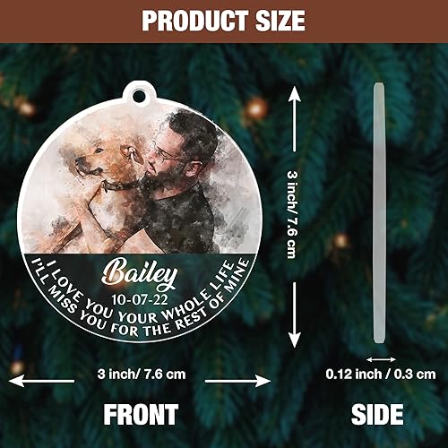 Miniatura 10 de Imagen personalizada de gato con pérdida de mascotas, perro, conmemorativo, con nombre, fecha, razas de perro, atrapasoles, perro en el cielo,