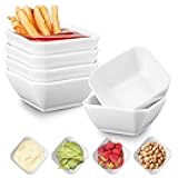 Mfacoy 6 Pack Soy Sauce Dishes, 3 oz Ceramic Dipping Bowls, Pinch Bowls, Small Dip Bowl Set, Sauce Dish Bowl, Mini Bowl for Side Dish, Ketchup, Soy, BBQ, Sushi, Party, Condiments Serving Bowl Set