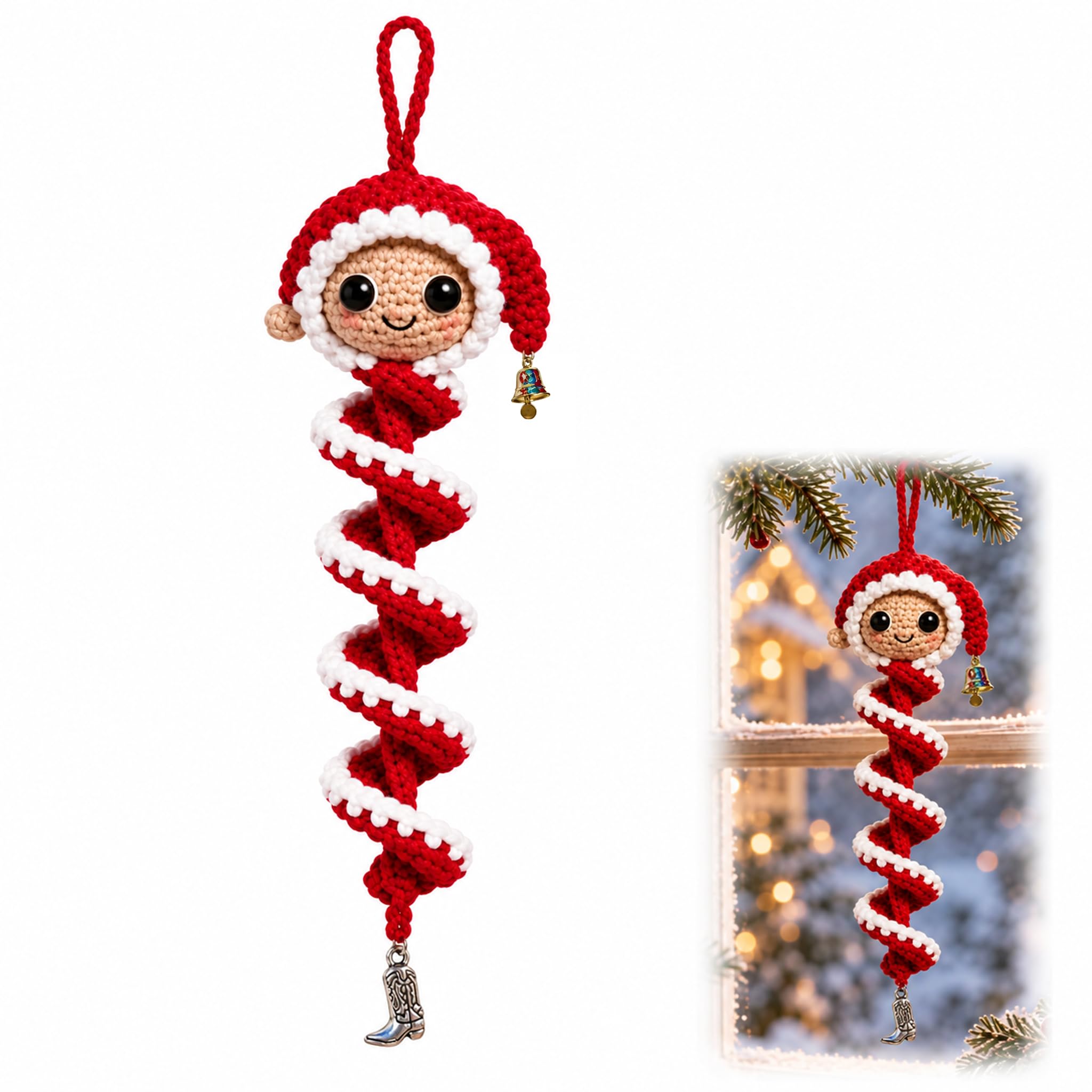 Christmas Crochet Kit for Adults UK, DIY Christmas Elf Ornament Craft