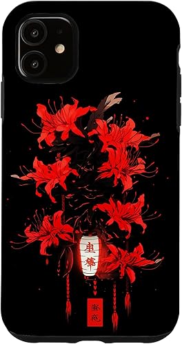 Miniatura 8 de iPhone 16 Red Spider Lily Funda de anime de manga estética japonesa japonesa
