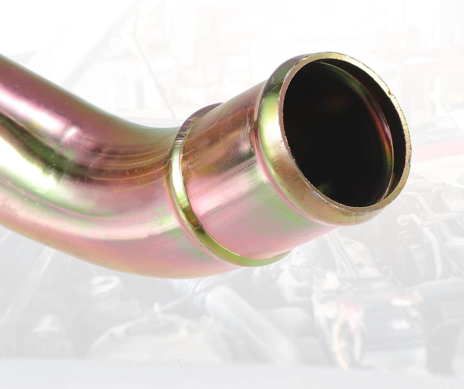 Engine Coolant Thermostat Housing No.F2TZ-8592-AA Water Pump Outlet Tube for Ford for Ranger 1992-1994 Metal Bronze Tone