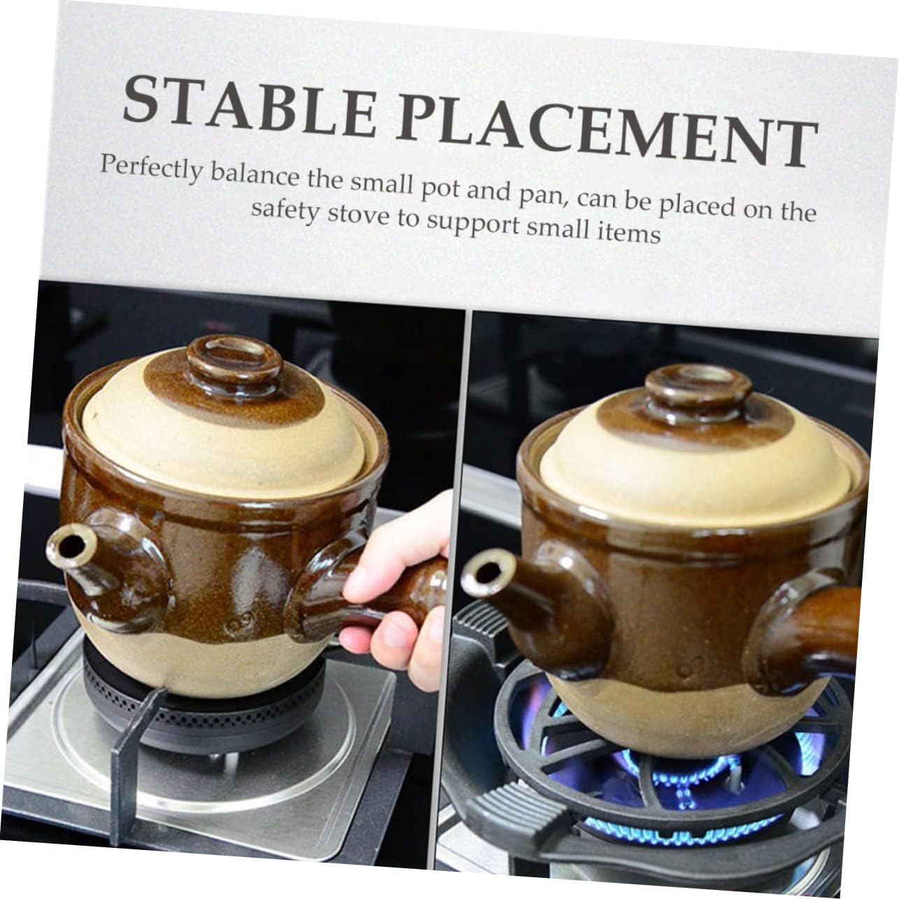 ABOOFAN Stove Top Burner Rings Pot Holder Iron Wok Holder Gas Stove Pot Bracket for Kitchen