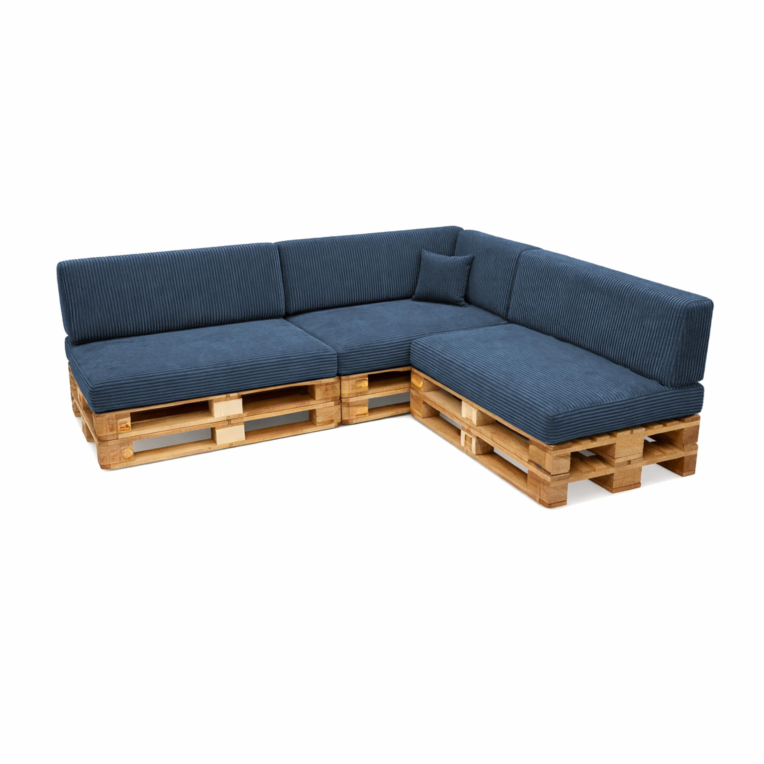 POKAR Euro Pallet Seating Set of 2: 1x seat cushion 120x80cm + 1x back cushion 120x40cm, cold foam, removable covers, Home Garden Furniture DIY, indoor outdoor pillow, without pallets, Beige — view 206
