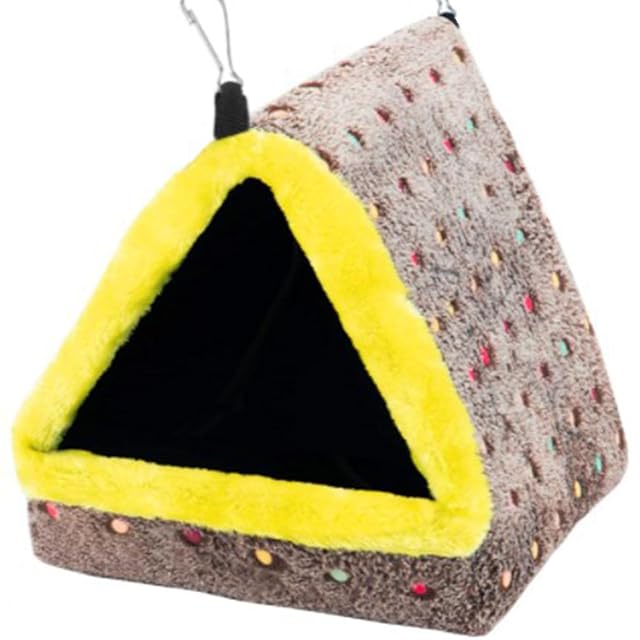 Foto 2 de 6 de BEAHING Loro Nido Triangular Triangular Invierno Invernal otoño pájaro choza Termal Nido de pájaros Colgantes…