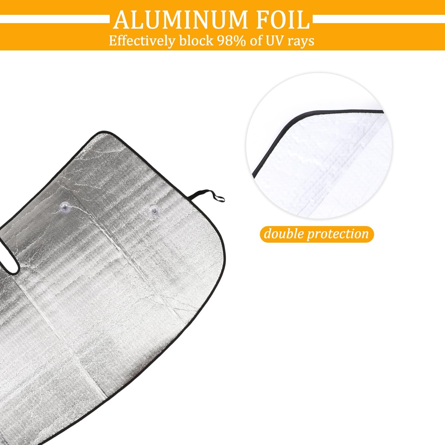 Lcojicep Full Set Windshield Sun Shade ，Sunshade Foldable Compatible with Nissan Pathfinder 2013-2018 Sun Visor Protector Blocks UV Rays ，Keep Your Car Cooler (8 Piece)