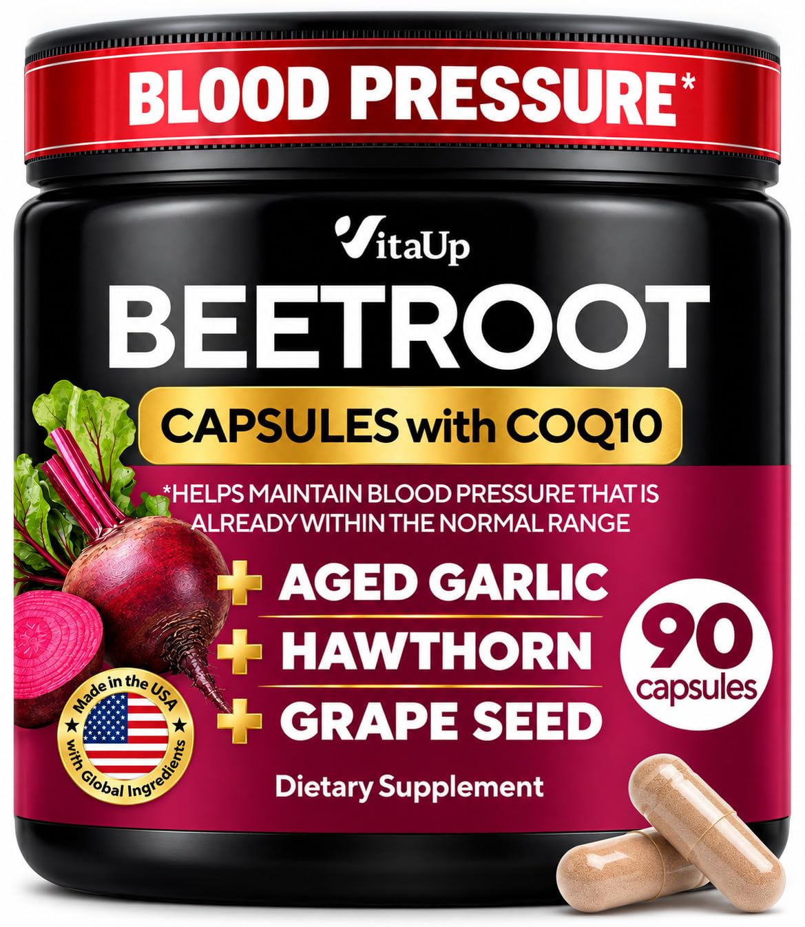 VitaUp Beet Root Gummies – Beetroot Gummies with CoQ10, Grape Seed, Vitamin C, B12 & B3 – Beets Gummies for Circulation Support – Beet Supplement for Energy & Immune Support – 60 Beets Chews — Amazon image 12