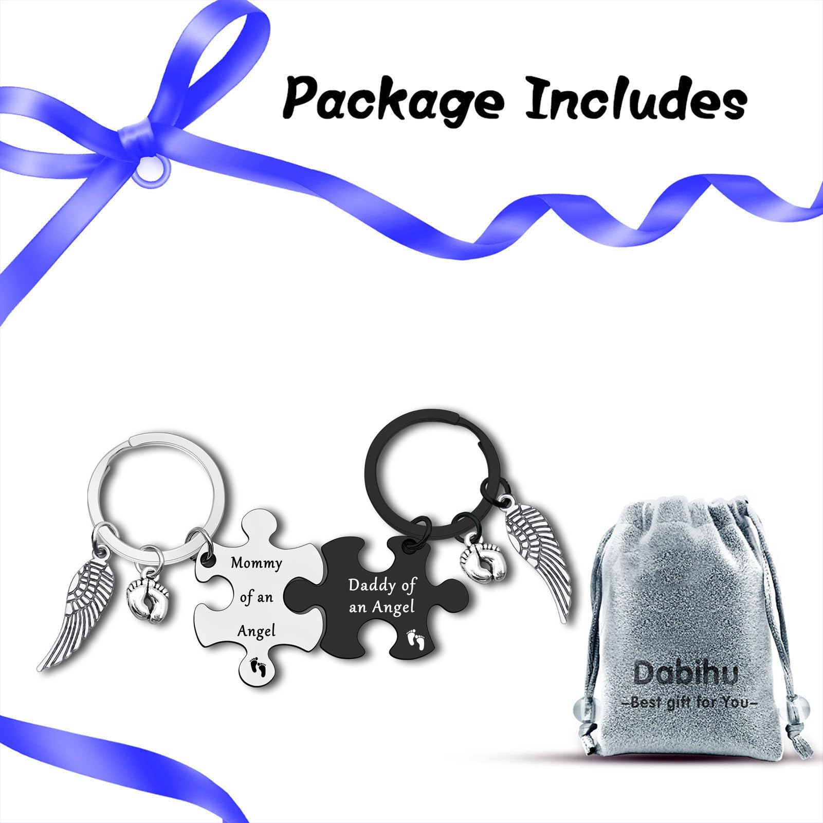 Dabihu Loss Memorial Keychain Loss of Baby Memorial Gift Sympathy Gift for Infant Lost Pregnancy Baby Miscarriage Jewelry Remembrance Grieving Gifts Sympathy Gifts for Parent Miscarriage Keepsake