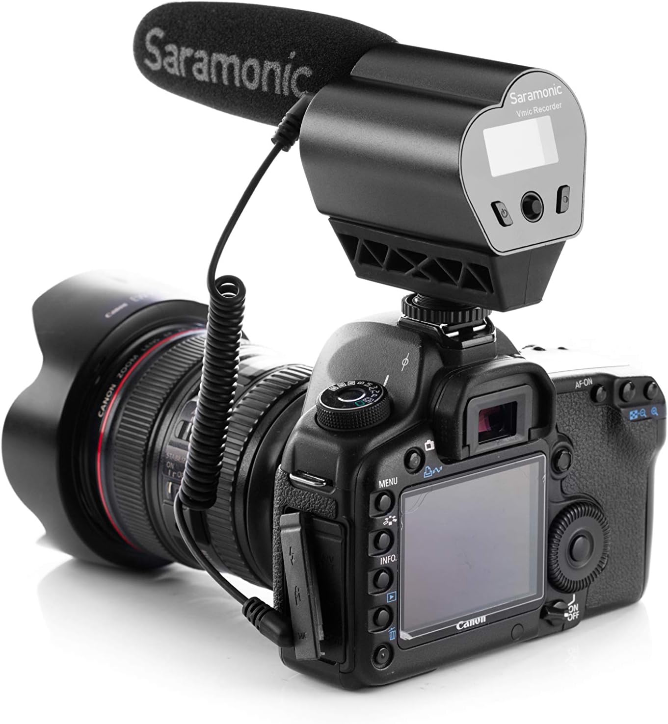 Saramonic VMIC Recorder Super-Cardioid Video Microphone with Built-in Audio Recorder for DSLR Cameras