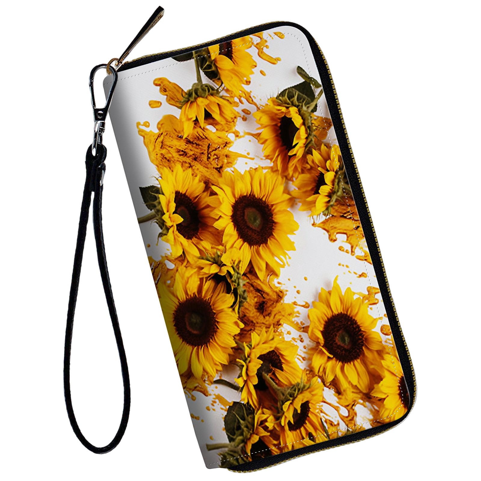 WZCJDHMJ Butterfly Print Wallet - Large Capacity Clutch Purse With Wrist Strap For Women - View #7