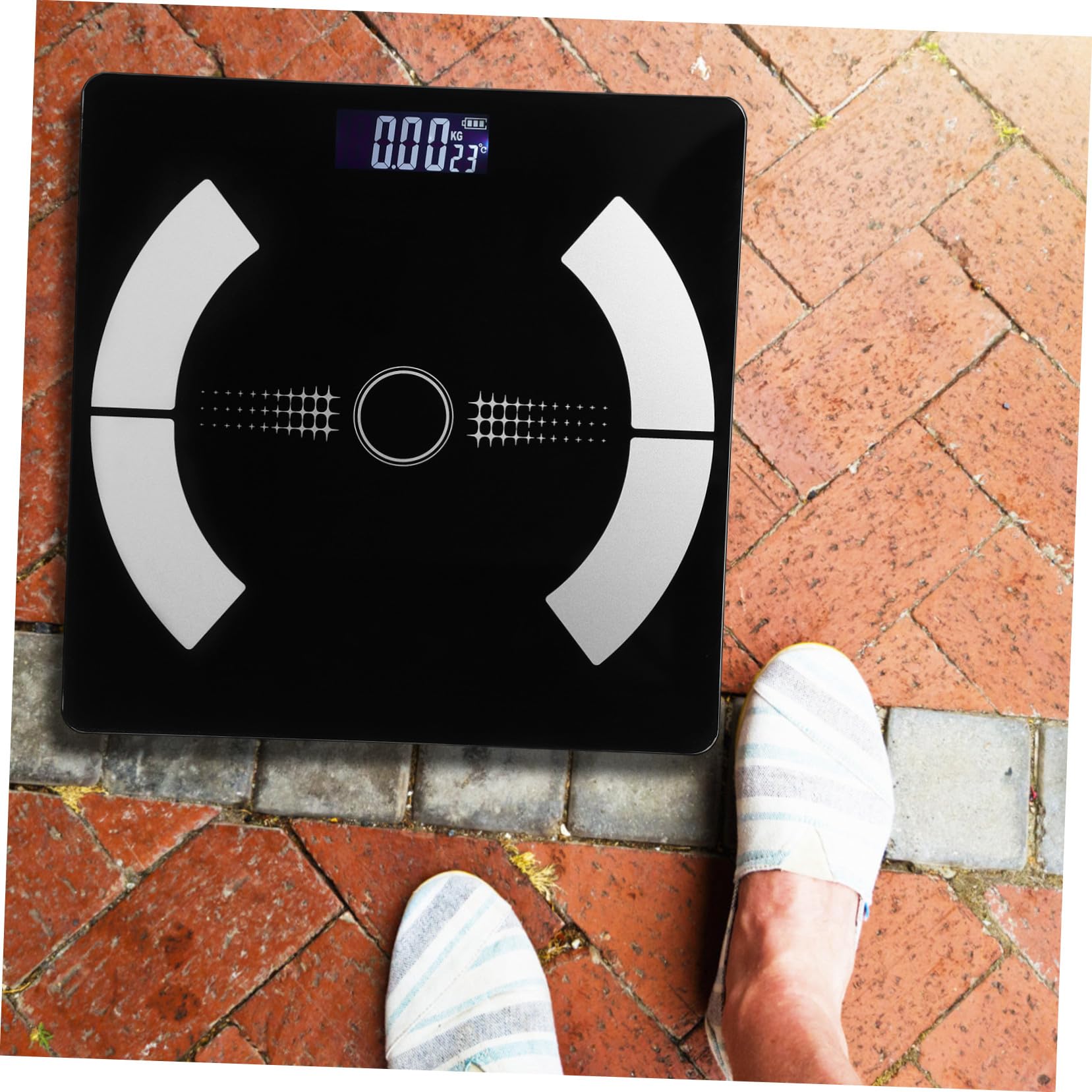 Bilancia Digitale Corpo in Vetro Temperato Bilancia Pesapersone con Connessione Wireless Ricaricabile USB Misurazione Precisa per Casa e Viaggi Design Compatto e Resistente