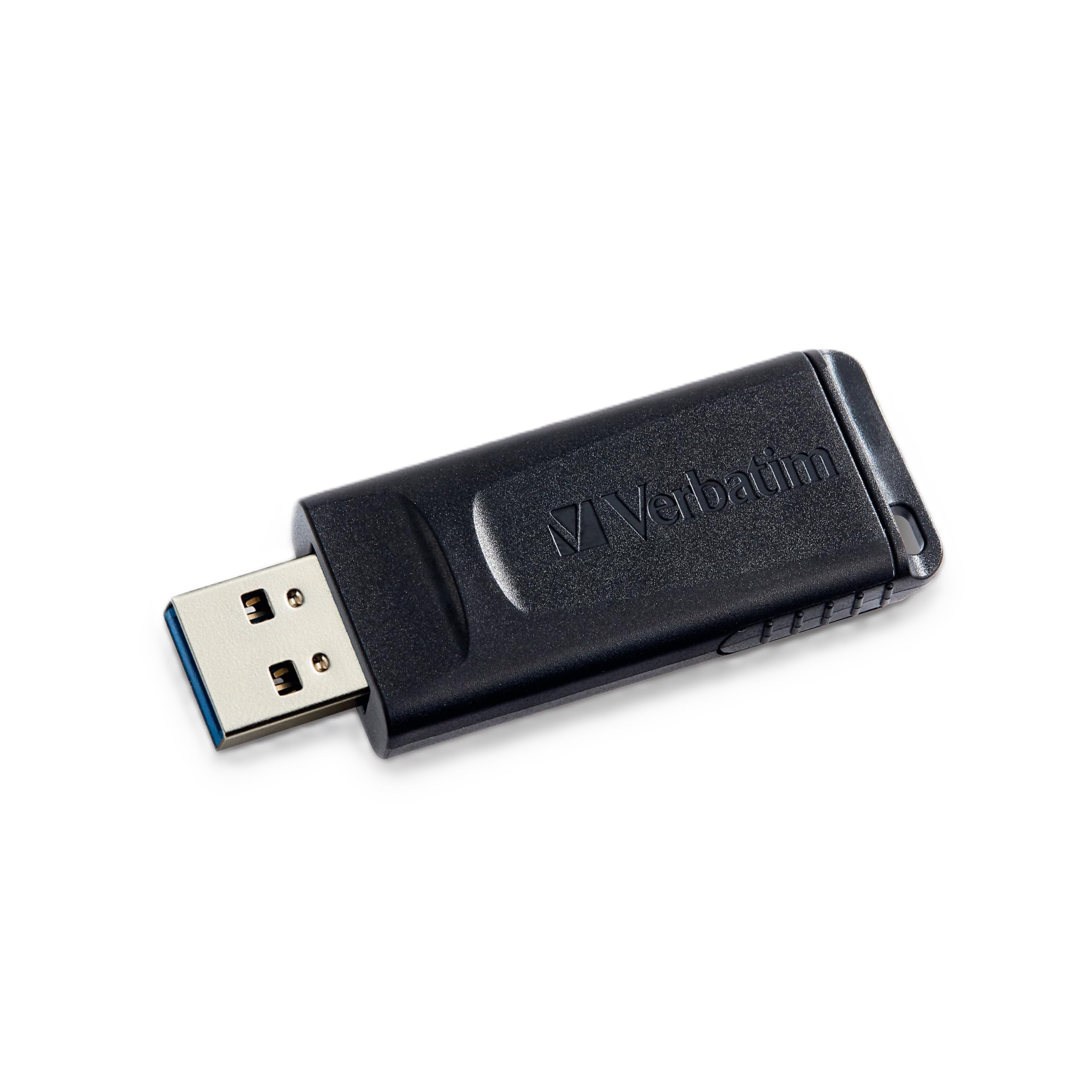 Verbatim 16GB Slider USB 2.0 Flash Drive, Retractable Thumb Drive - Black