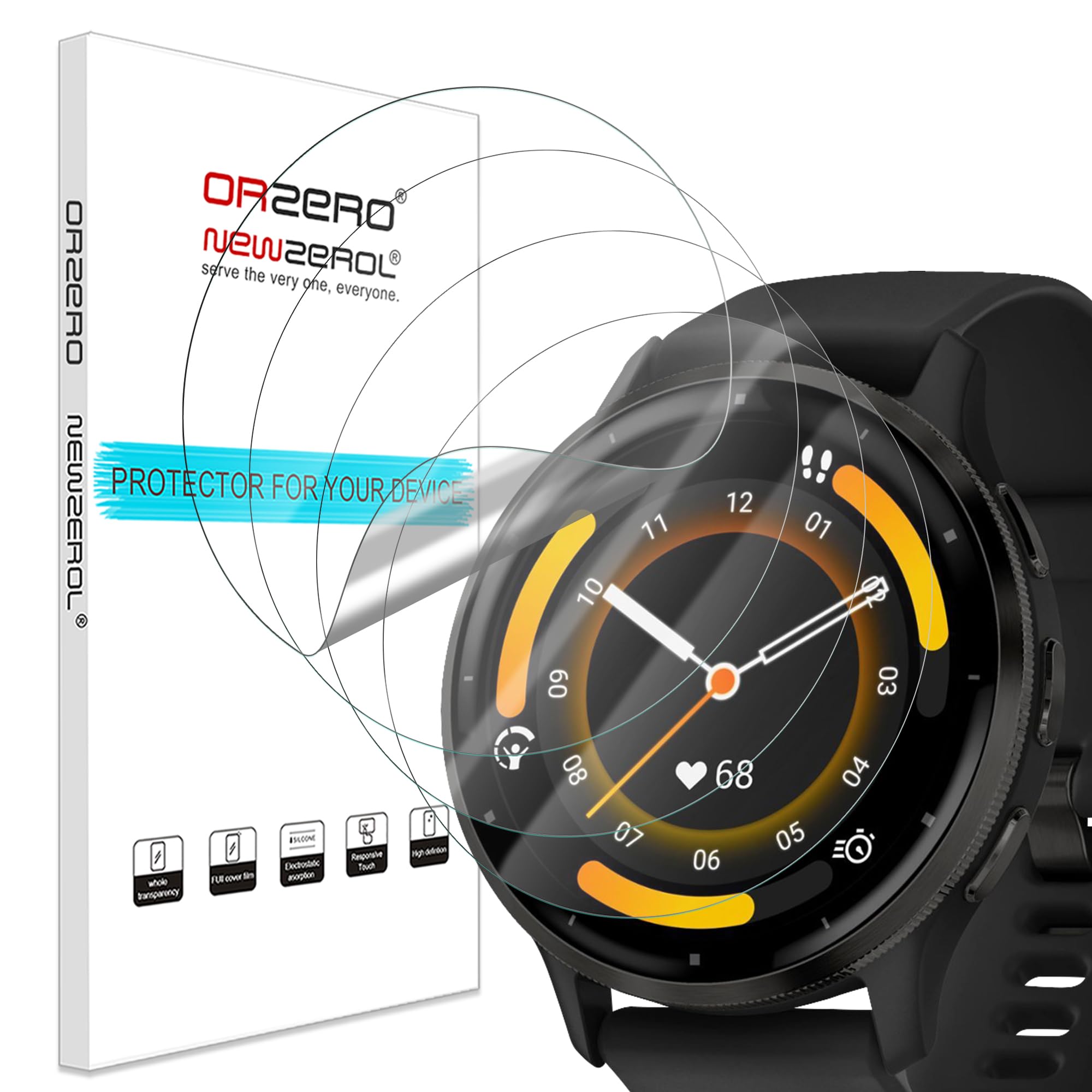 NEWZEROL 4 sztuki folii ochronnej na wyświetlacz do Garmin Venu 3, odporna na zarysowania, wysoka rozdzielczość, bez pęcherzyków powietrza, elastyczna folia ochronna TPU do Garmin Venu 3