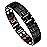 Feraco Mens Magnetic Bracelet Titanium Steel Magnetic Bracelet with Double Row 4 Elements Magnets,Father\'s Day Gifts