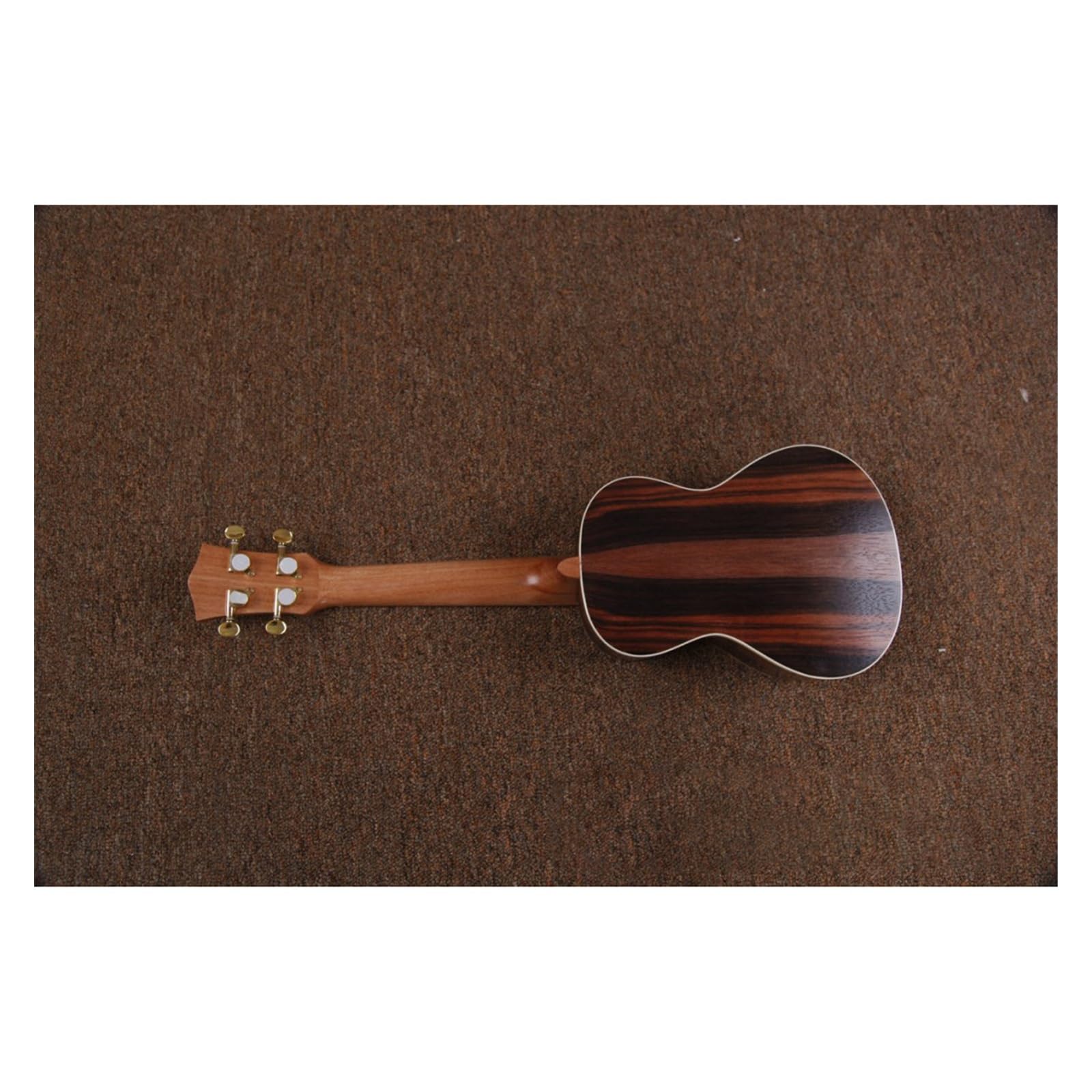 24-calowy Drewniany Ukulele Z Hebanu, Specjalny Otwór Dźwiękowy, 4-strunowy Ukulele, Mały Instrument Gitarowy Zestaw Startowy do Ukulele