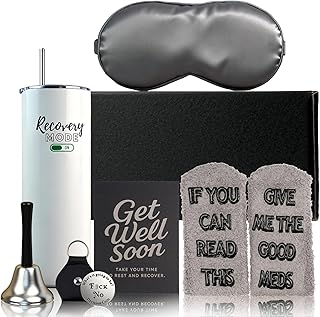 Funny Get Well Soon Care Package for Women and Men, Recovery Mode Gift Box After Surgery, Chemo, or Hospital Stay, Thinking of You Basket for Friends and Patients,with 20oz Cup