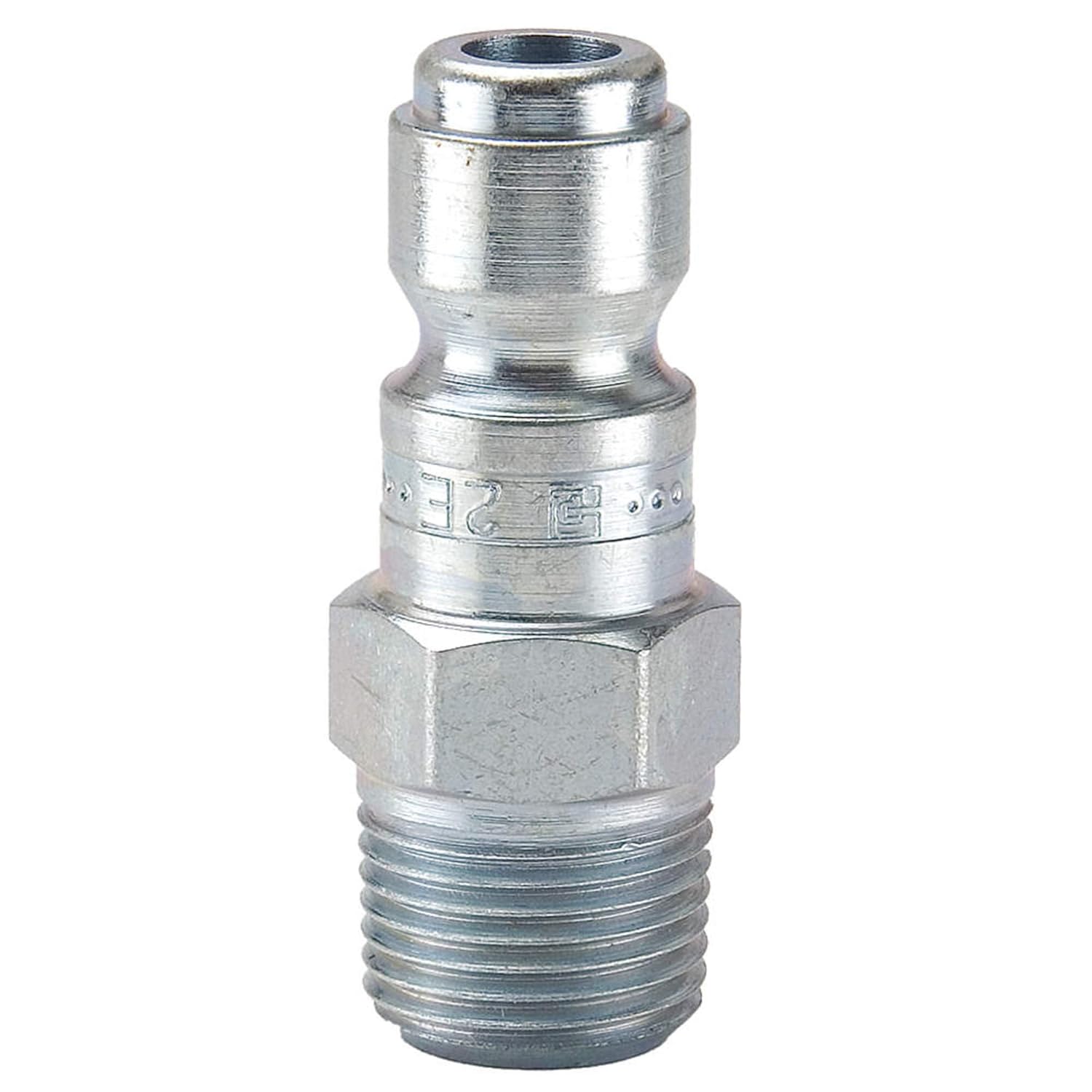 Parker 0E Coupler Plug, Steel, MNPT, 1/4 in. Pipe