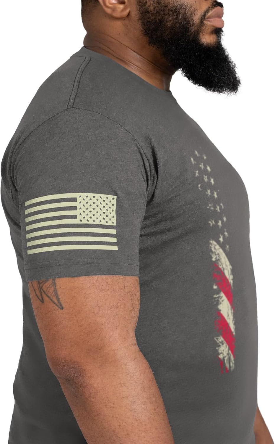 Grunt Style True Colors - American Flag, USA, Patriotic Graphic Tee, Men's Short Sleeve T-Shirt