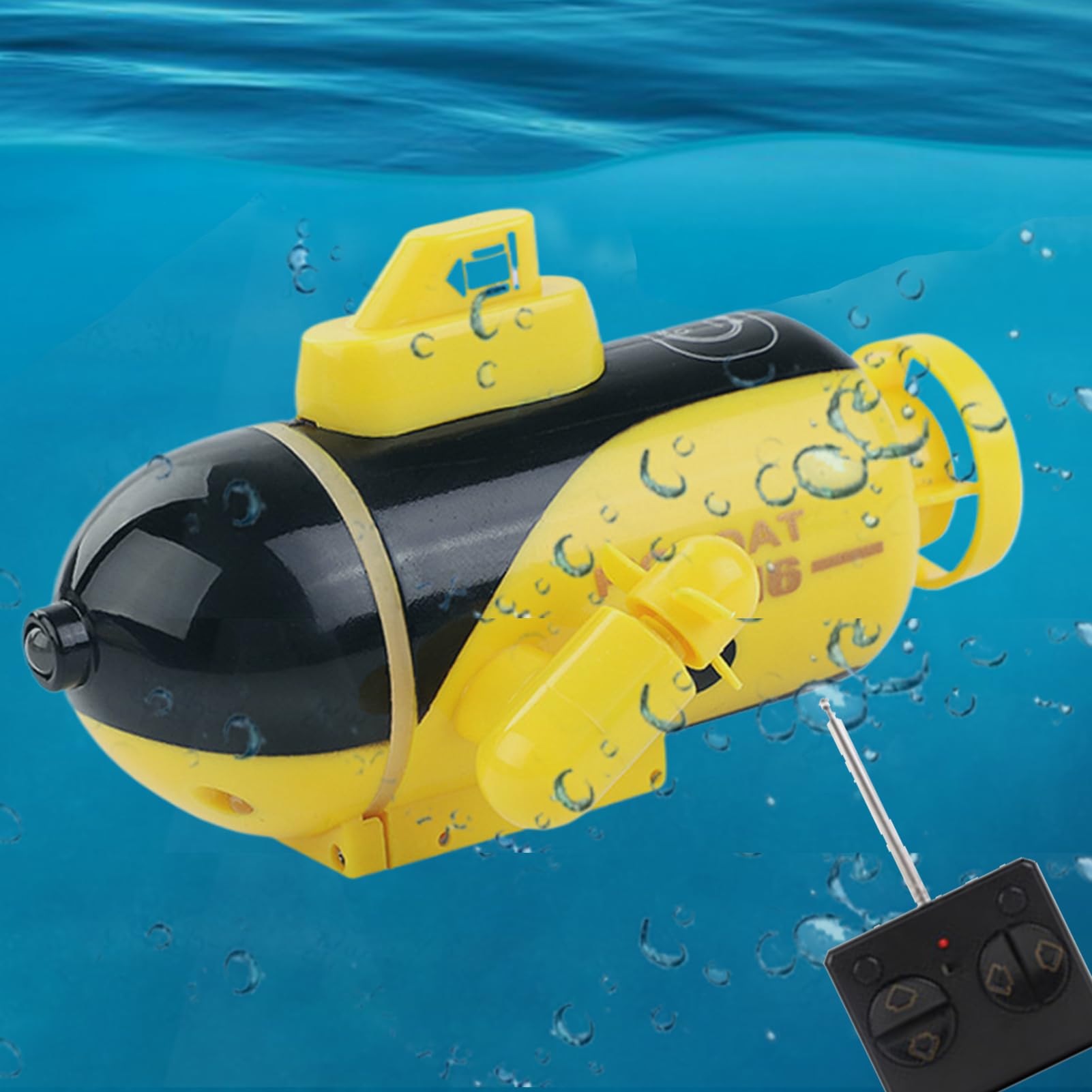 Generico Giocattolo sottomarino RC, sottomarino telecomandato - Modello di barca giocattolo elettronica per acqua - Giocattolo da piscina ricaricabile ad alta velocità resistente all'acqua per comp - 4