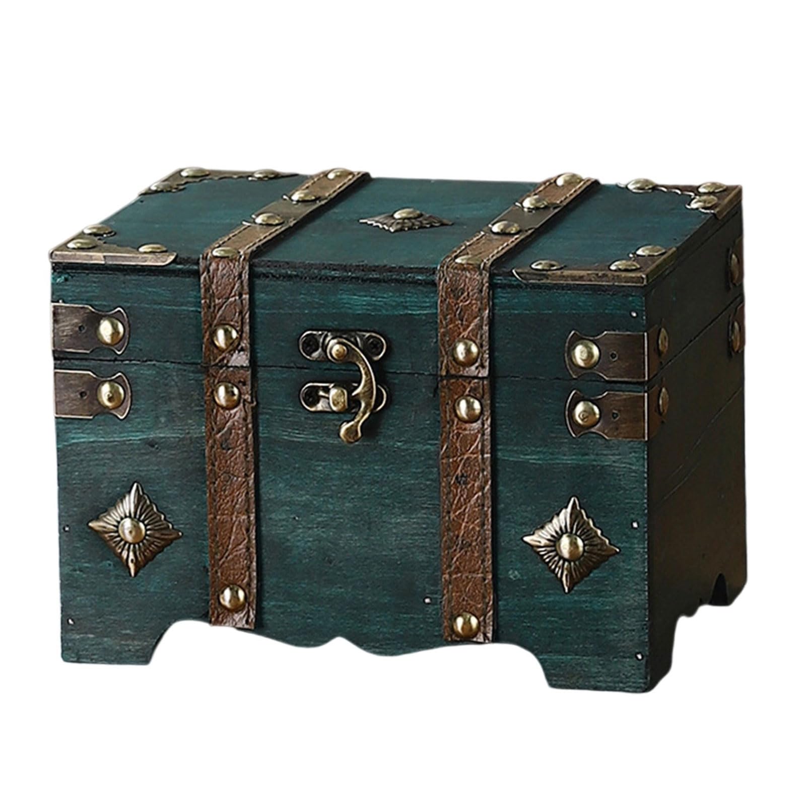 Xinsheinelry Antique Styles Locking Storage Box with Secure Combination Code Large Capacity Wooden Chest for Jewelry Collectibles Antique Styles Security Trunk