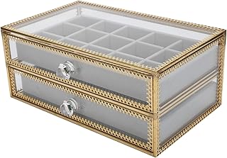 Nail Art Storage Box Nail Art Tool Box 30 Compartment Nail Art Tips Storage Box Girlfriend for Mother Friend Wife Necklace...