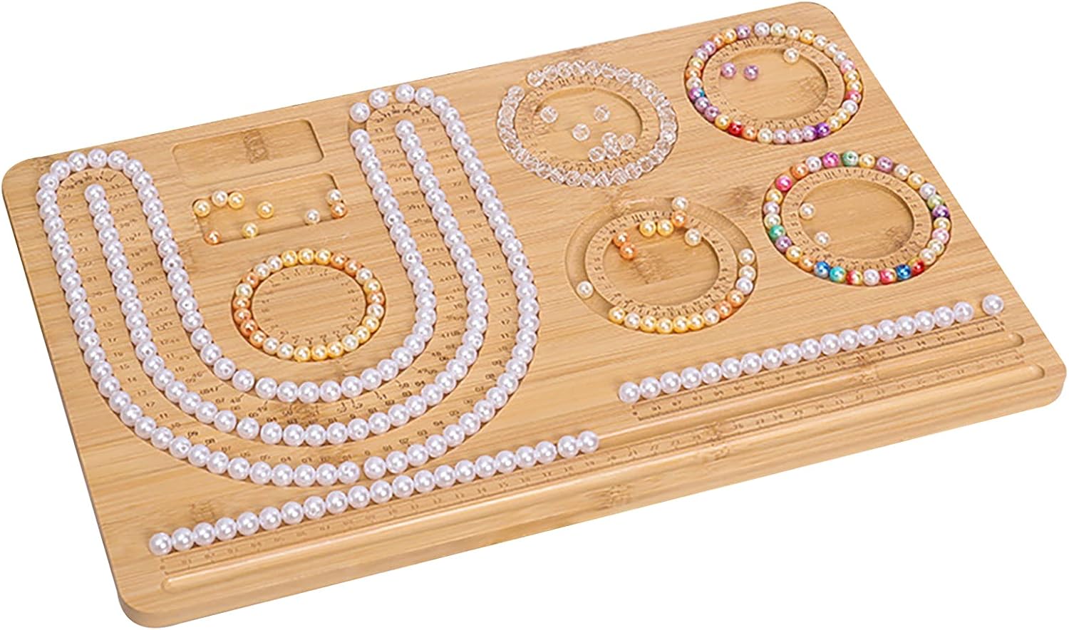 Fancemot Bead Board, Bamboo Bead Boards for Jewelry Making