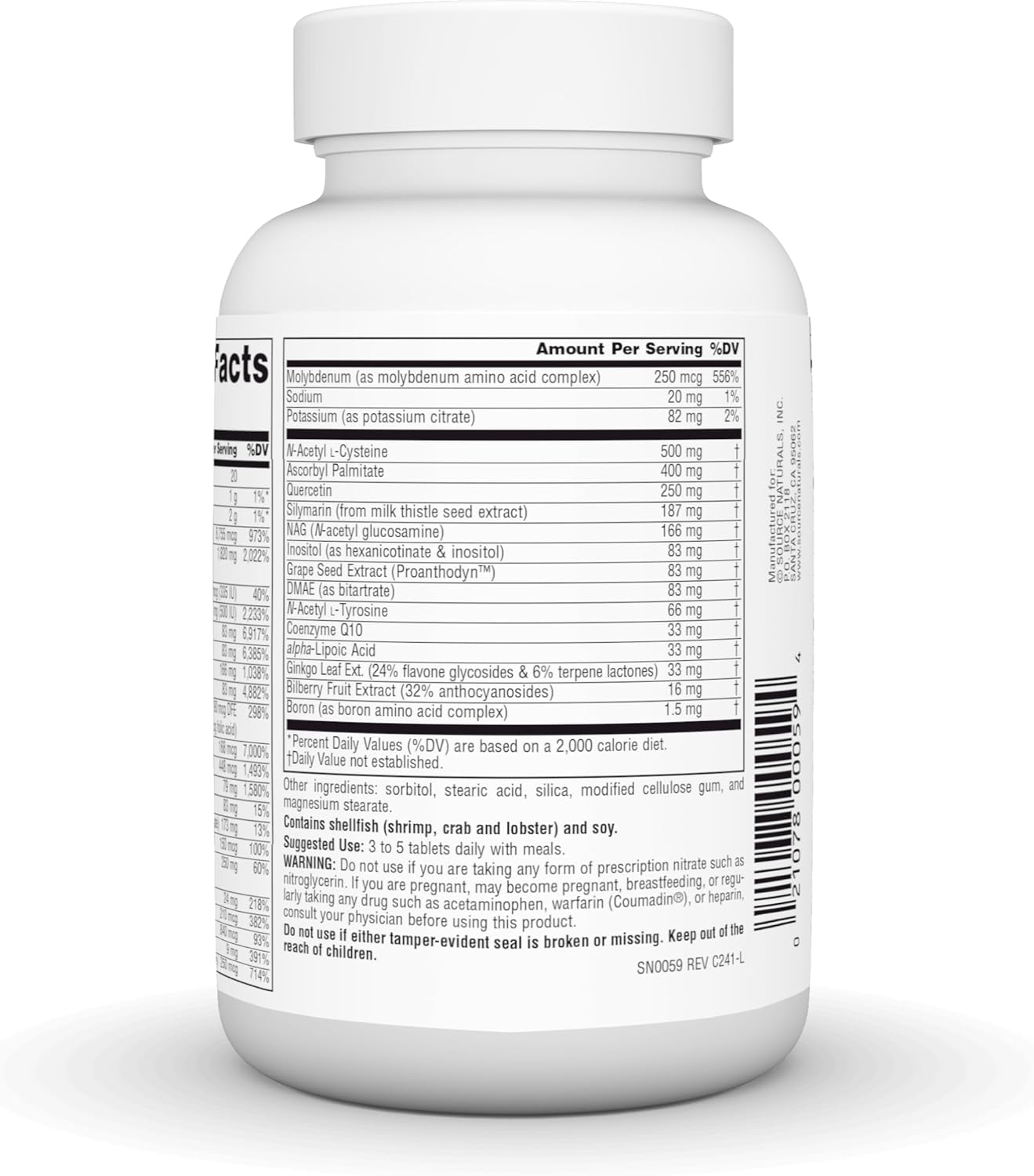 Source Naturals Elan Vital Multiple - Supports Brain, Heart, Liver, Immune, Energy Boost* - 60 Tablets