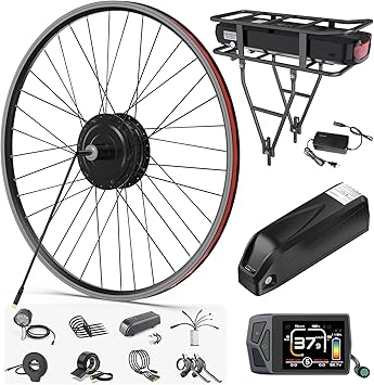 BAFANG 48V 500W/750W Rear Hub Motor Kit 20"/26"/27.5"/700C Rear Wheel Electric Bike Conversion kit Ebike Conversion Kit with Optional Battery&Display