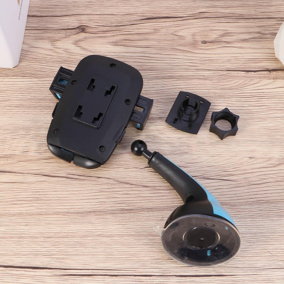 Universal Car Phone Stand Holder with Automatic Lock, Blue Plastic image 4