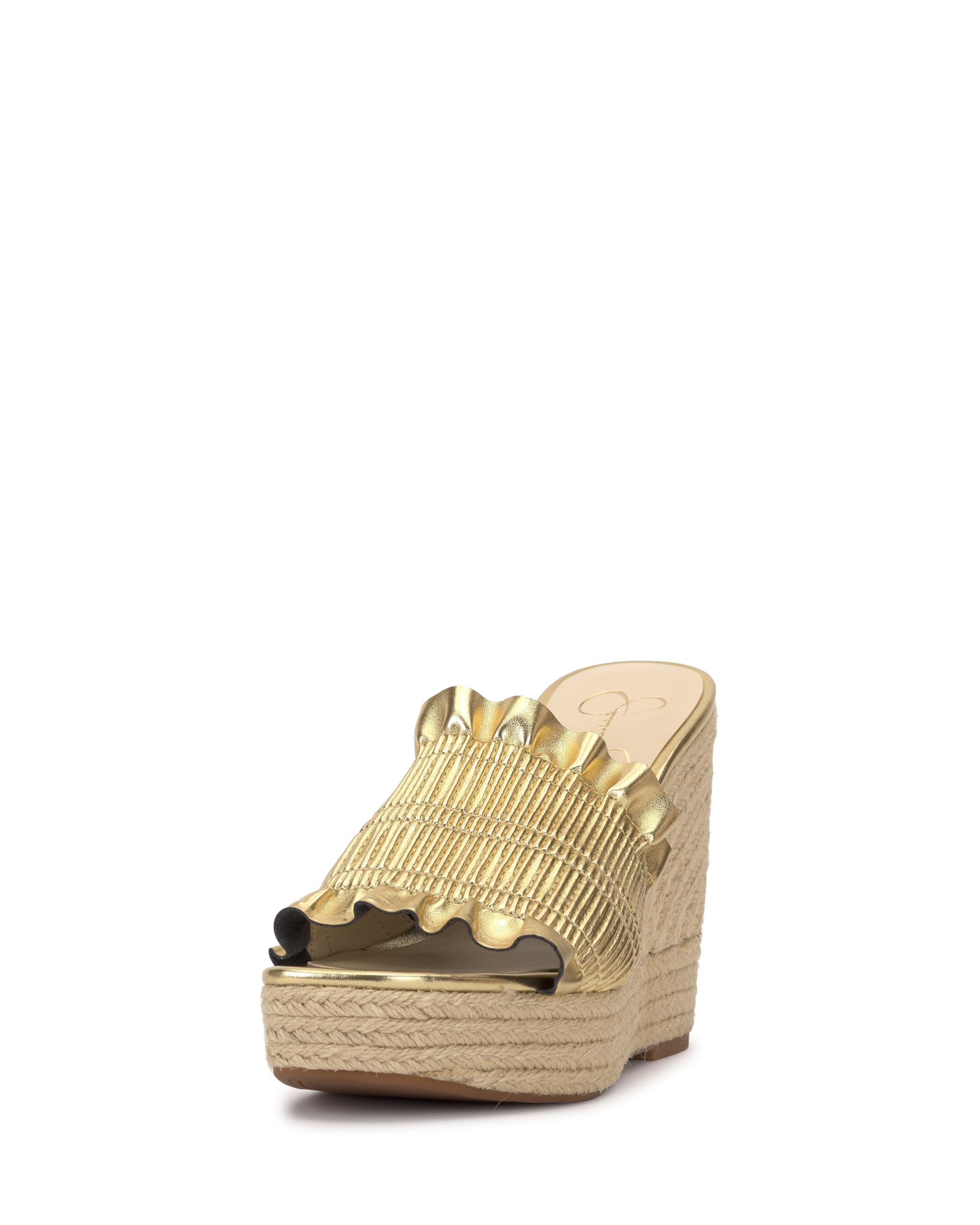 Sandali Con Zeppa Donna Jessica Simpson Shantell4 - Modello Slip On, Colore Beige/Nero, Tacco Medio