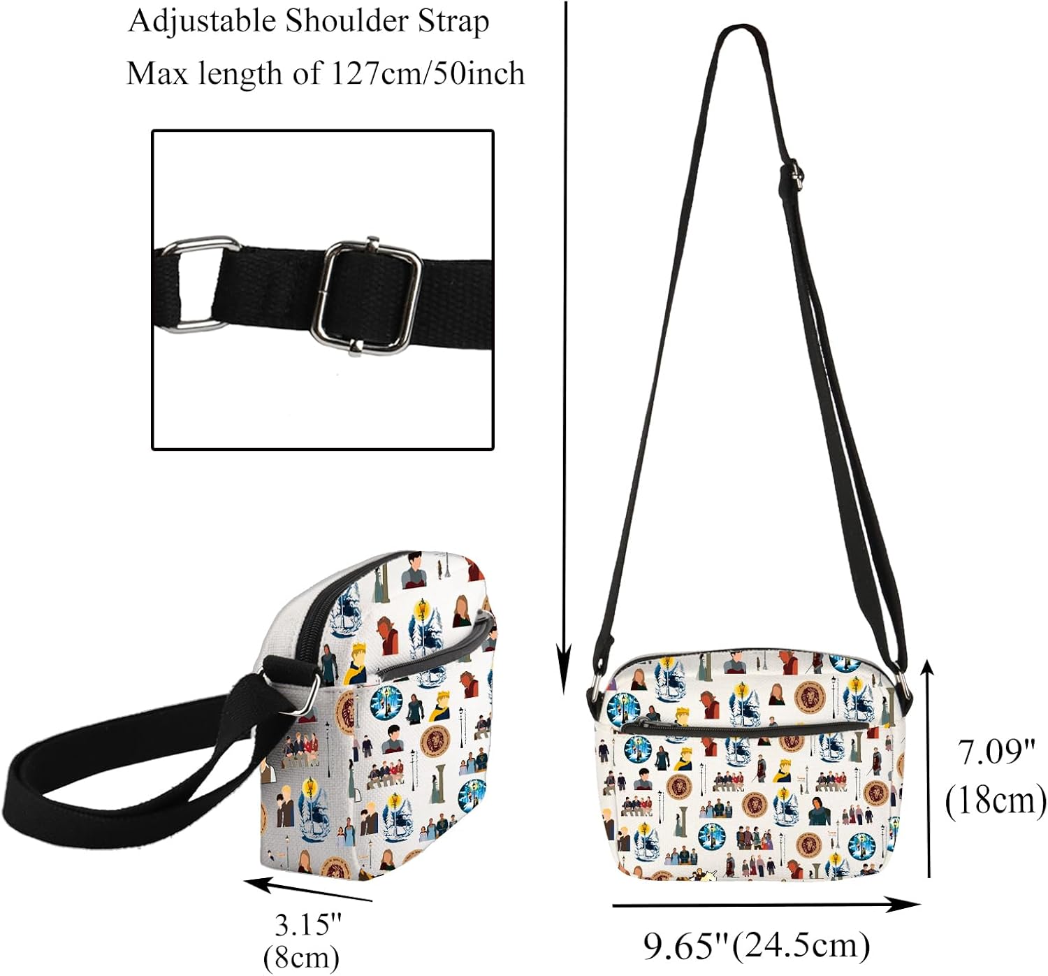 CMNIM Narnia Crossbody Bag Fantasy Inspired Gifts for Book Lovers Narnia Fans Small Crossbody Purse Bookish Book Nerd Gifts - Image 3