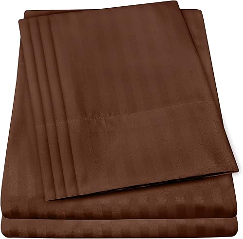 Sweet Home Collection Sábanas tamaño California King Juego de 6 piezas de 1500 hilos de microfibra cepillada fina con bolsillos profundos Fundas