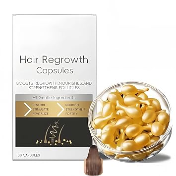 Hair Treatment Serum - Hair Care Capsules - No Rinse - With Cedarwood Oil, Capsicum Fruit Extract - Vitamins C - Conditioner for Women & Men 1 Pcs