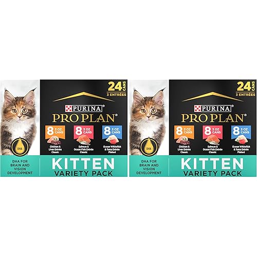 Purina Pro Plan High Protein Wet Kitten Food Variety Pack, Development Kitten Favorites - 3 oz. Cans,(Pack of 48)