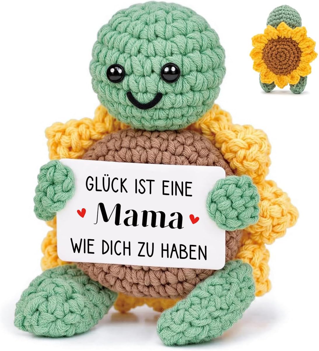 Augesak Muttertagsgeschenk Mama Beste Mama Geschenk Geburtstagsgeschenk f r Mutter Pocket Hug Positive Schildkr te Gestrickte Schildkr te M tter von Tochter Sohn
