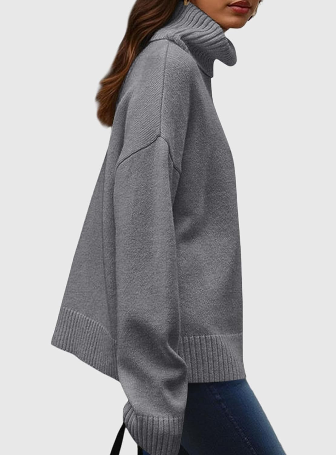 PRETTYGARDEN Womens Turtleneck Long Sleeve Sweater 2026 Fall Trendy Loose Fit Casual Tops Chunky Knit Pullover Sweaters - Image 4